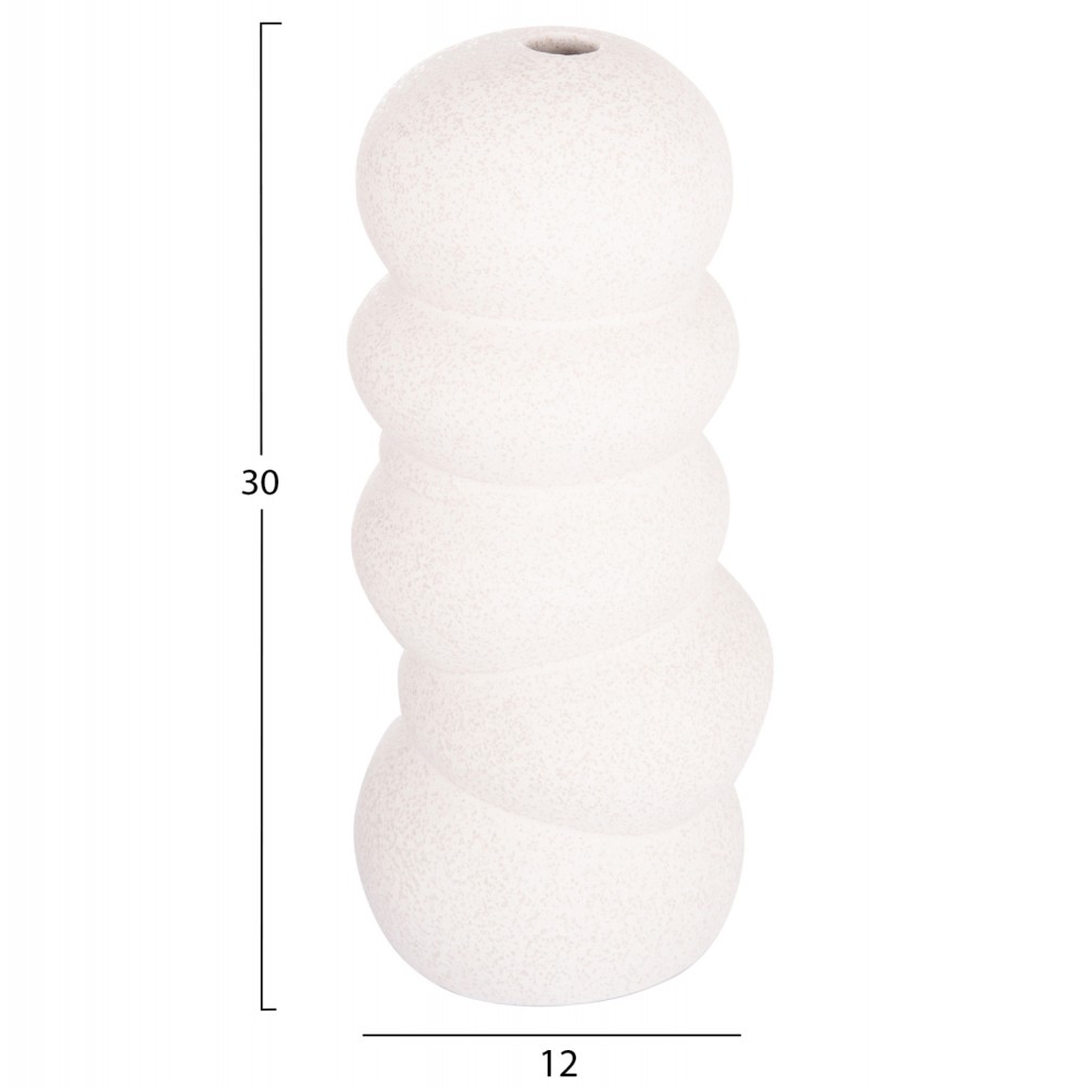 ΕΠΙΤΡΑΠΕΖΙΟ ΚΕΡΑΜΙΚΟ ΔΙΑΚΟΣΜΗΤΙΚΟ ROOK HM4630.01 ΥΠΟΛΕΥΚΟ ΚΡΥΣΤΑΛΛΙΚΟ Φ13x31Υεκ