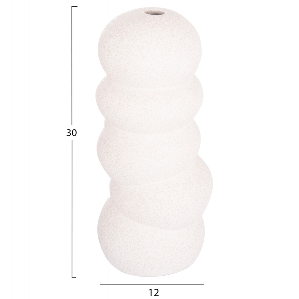 ΕΠΙΤΡΑΠΕΖΙΟ ΚΕΡΑΜΙΚΟ ΔΙΑΚΟΣΜΗΤΙΚΟ ROOK HM4630.01 ΥΠΟΛΕΥΚΟ ΚΡΥΣΤΑΛΛΙΚΟ Φ13x31Υεκ