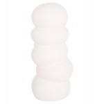 ΕΠΙΤΡΑΠΕΖΙΟ ΚΕΡΑΜΙΚΟ ΔΙΑΚΟΣΜΗΤΙΚΟ ROOK HM4630.01 ΥΠΟΛΕΥΚΟ ΚΡΥΣΤΑΛΛΙΚΟ Φ13x31Υεκ