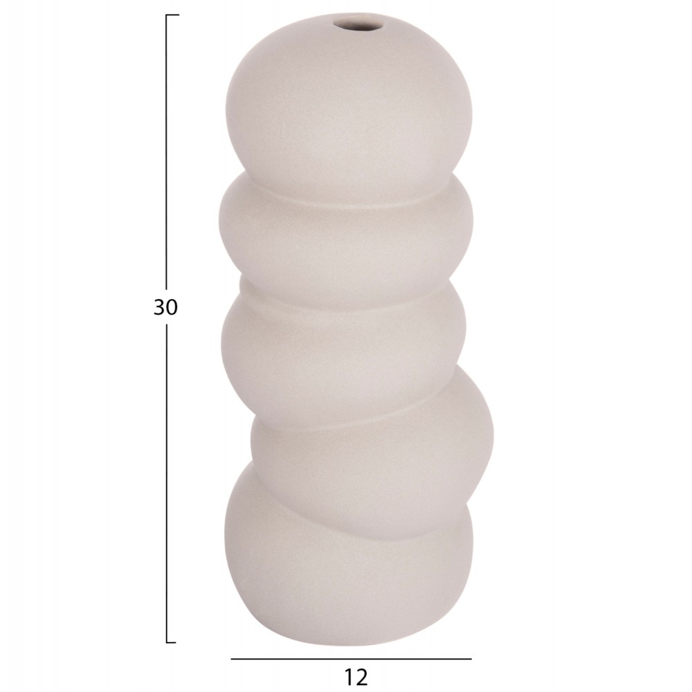 ΕΠΙΤΡΑΠΕΖΙΟ ΚΕΡΑΜΙΚΟ ΔΙΑΚΟΣΜΗΤΙΚΟ ROOK HM4630.03 ΓΚΡΙ ΜΑΤ Φ12x30Υ εκ.