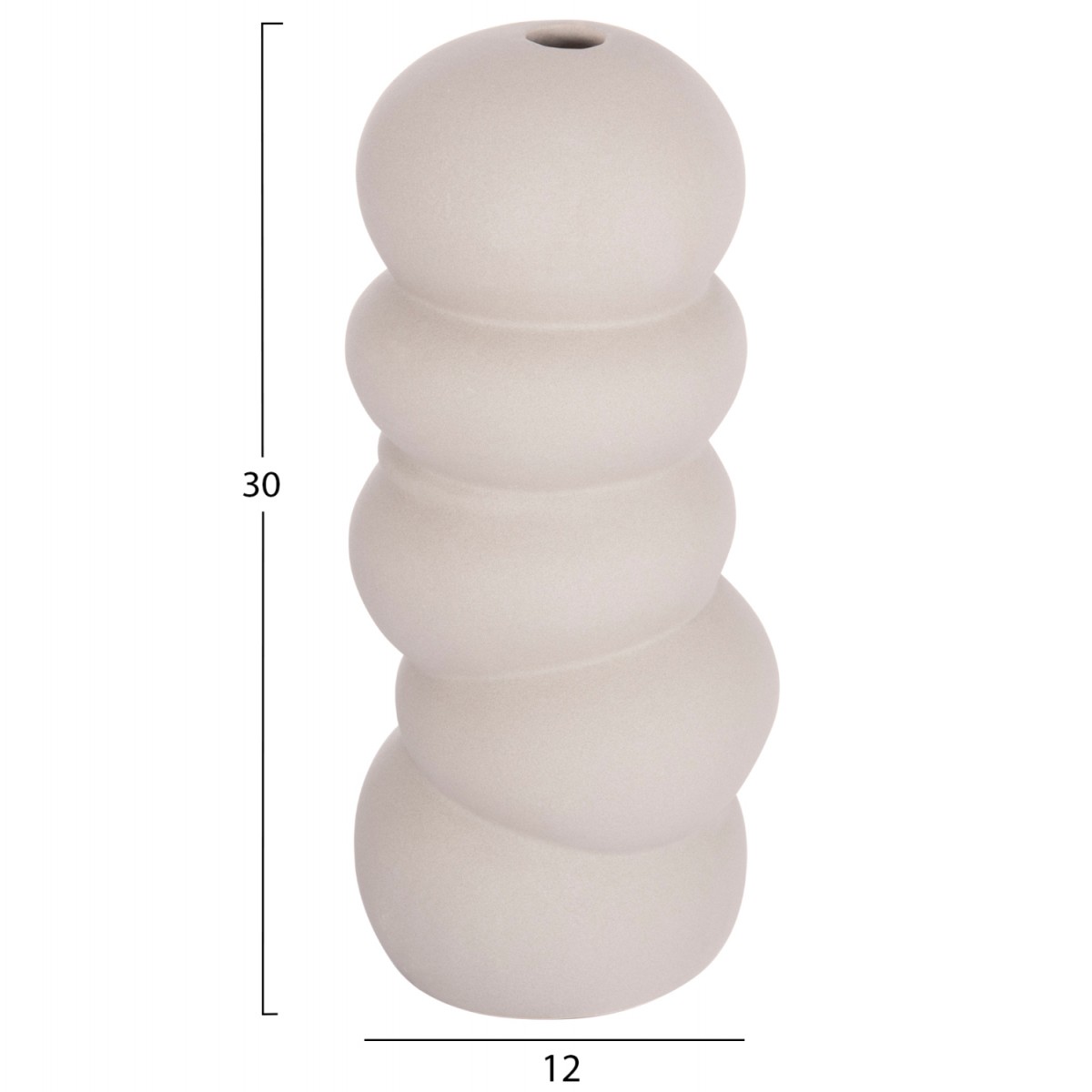 ΕΠΙΤΡΑΠΕΖΙΟ ΚΕΡΑΜΙΚΟ ΔΙΑΚΟΣΜΗΤΙΚΟ ROOK HM4630.03 ΓΚΡΙ ΜΑΤ Φ12x30Υ εκ.