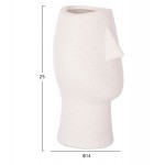 ΕΠΙΤΡΑΠΕΖΙΟ ΚΕΡΑΜΙΚΟ ΔΙΑΚΟΣΜΗΤΙΚΟ HUMANS HM4631 ΥΠΟΛΕΥΚΟ ΚΡΥΣΤΑΛΛΙΚΟ Φ14x25Υεκ