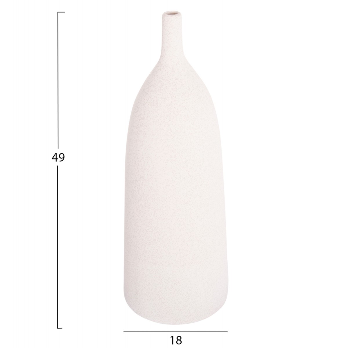 ΕΠΙΤΡΑΠΕΖΙΟ ΚΕΡΑΜΙΚΟ ΔΙΑΚΟΣΜΗΤΙΚΟ GALAD HM4633.01 ΥΠΟΛΕΥΚΟ ΚΡΥΣΤΑΛΛΙΚΟ Φ18x49Y εκ.