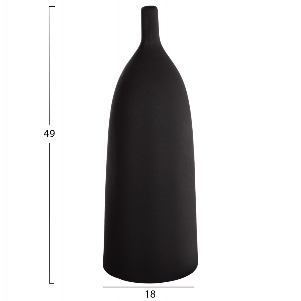 ΕΠΙΤΡΑΠΕΖΙΟ ΚΕΡΑΜΙΚΟ ΔΙΑΚΟΣΜΗΤΙΚΟ GALAD HM4633.02 ΜΑΥΡΟ ΜΑΤ Φ18x49Υ εκ.