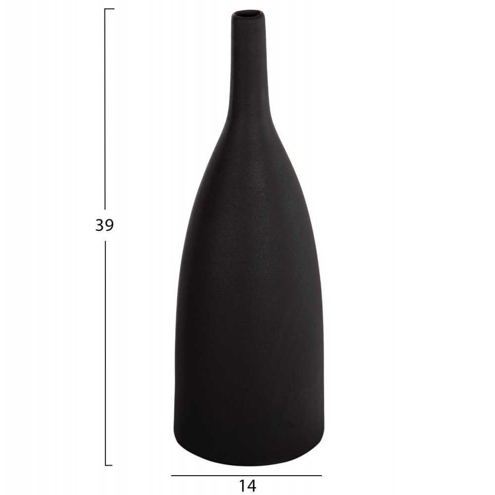 ΕΠΙΤΡΑΠΕΖΙΟ ΚΕΡΑΜΙΚΟ ΔΙΑΚΟΣΜΗΤΙΚΟ GALAD HM4634.02 ΜΑΥΡΟ ΜΑΤ Φ14x39Υεκ