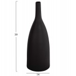 ΕΠΙΤΡΑΠΕΖΙΟ ΚΕΡΑΜΙΚΟ ΔΙΑΚΟΣΜΗΤΙΚΟ GALAD HM4634.02 ΜΑΥΡΟ ΜΑΤ Φ14x39Υεκ