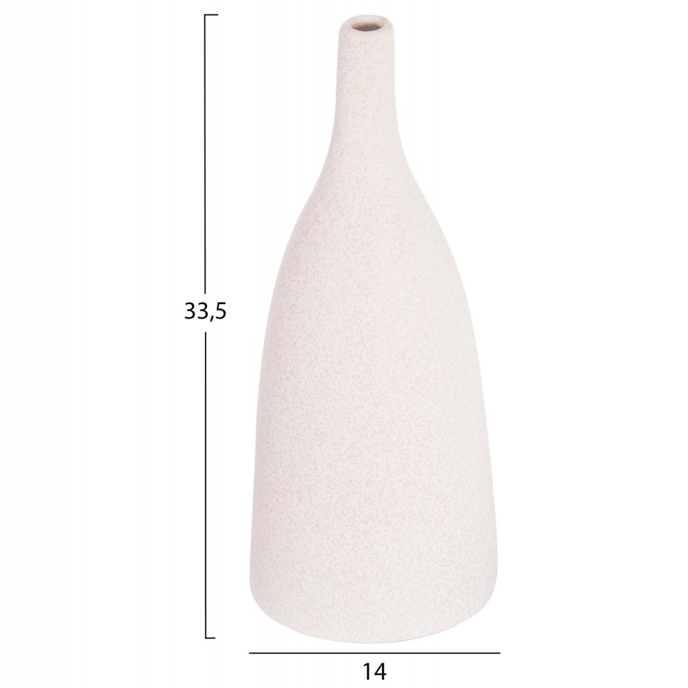 ΕΠΙΤΡΑΠΕΖΙΟ ΚΕΡΑΜΙΚΟ ΔΙΑΚΟΣΜΗΤΙΚΟ GALAD HM4635.01 ΥΠΟΛΕΥΚΟ ΚΡΥΣΤΑΛΛΙΚΟ Φ14x33,5Υεκ