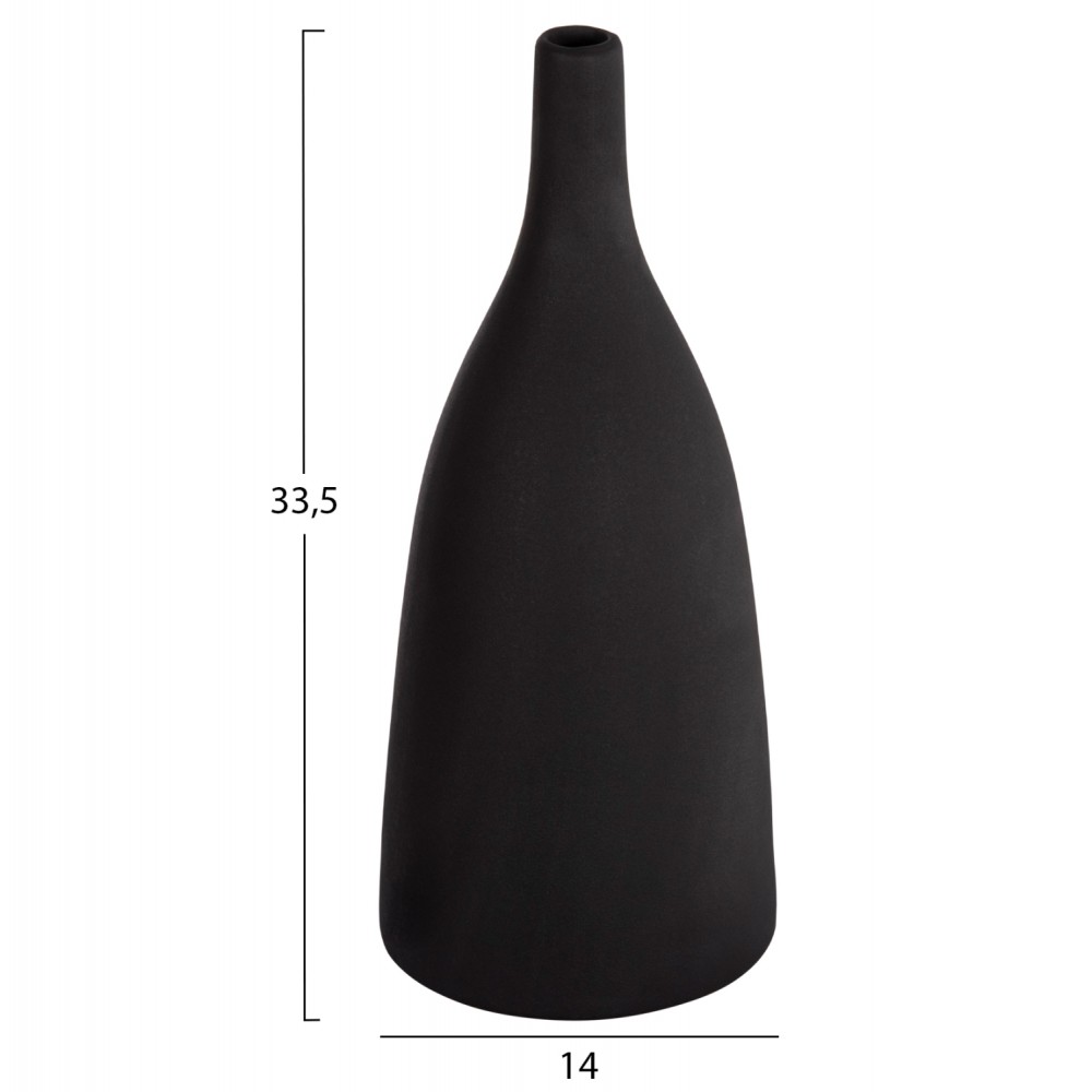 ΕΠΙΤΡΑΠΕΖΙΟ ΚΕΡΑΜΙΚΟ ΔΙΑΚΟΣΜΗΤΙΚΟ GALAD HM4635.02 ΜΑΥΡΟ ΜΑΤ Φ14x33,5Υεκ