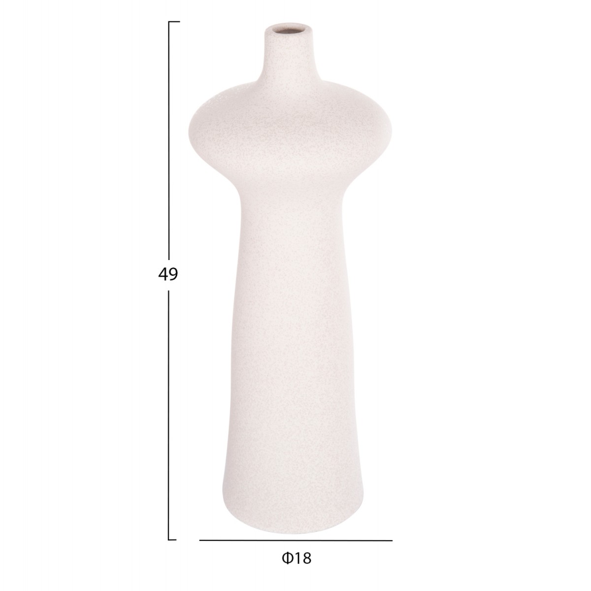 ΕΠΙΤΡΑΠΕΖΙΟ ΚΕΡΑΜΙΚΟ ΔΙΑΚΟΣΜΗΤΙΚΟ SCEPTER HM4636.01 ΚΡΥΣΤΑΛΛΙΚΟ ΥΠΟΛΕΥΚΟ Φ18x49Υεκ