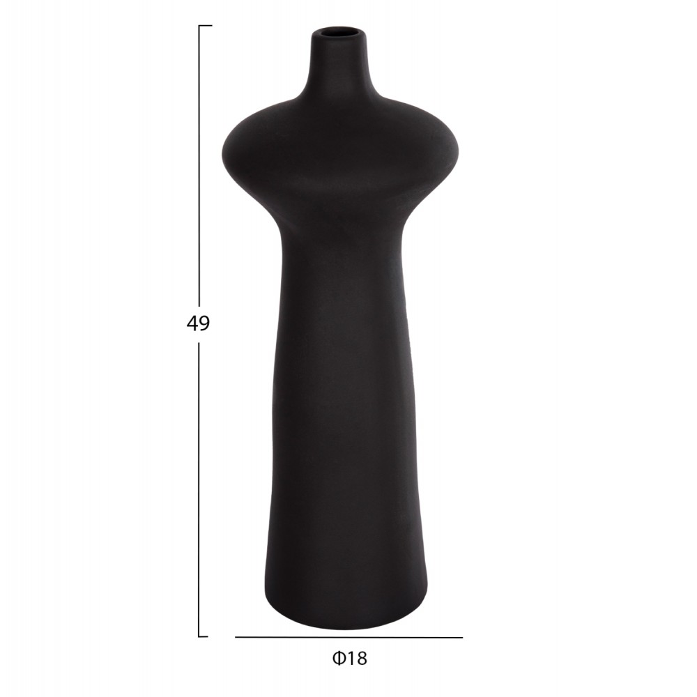 ΕΠΙΤΡΑΠΕΖΙΟ ΚΕΡΑΜΙΚΟ ΔΙΑΚΟΣΜΗΤΙΚΟ SCEPTER HM4636.02 ΜΑΥΡΟ ΜΑΤ Φ18x49Υεκ