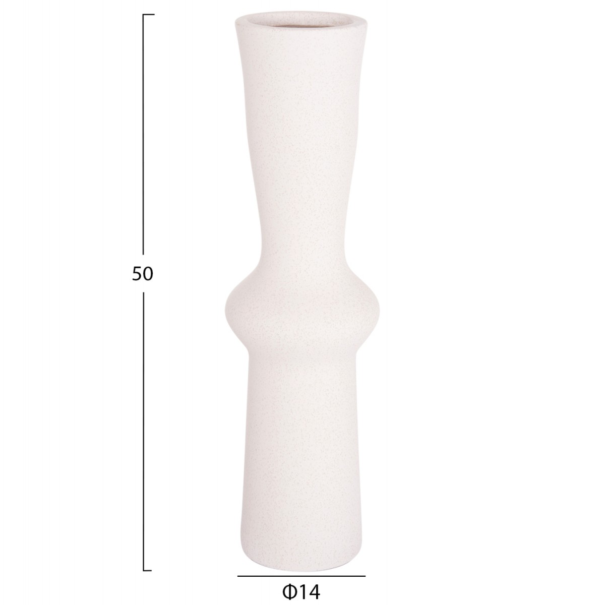 ΕΠΙΤΡΑΠΕΖΙΟ ΚΕΡΑΜΙΚΟ ΔΙΑΚΟΣΜΗΤΙΚΟ SCEPTER HM4637.01 ΚΡΥΣΤΑΛΛΙΚΟ ΥΠΟΛΕΥΚΟ Φ14x50Υεκ