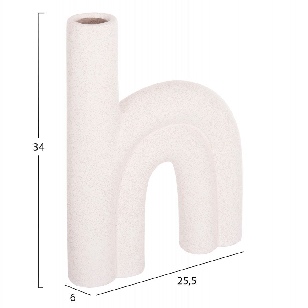 ΕΠΙΤΡΑΠΕΖΙΟ ΚΕΡΑΜΙΚΟ ΔΙΑΚΟΣΜΗΤΙΚΟ ARCON HM4638.01 ΚΡΥΣΤΑΛΛΙΚΟ ΥΠΟΛΕΥΚΟ 25,5x6x34Υεκ