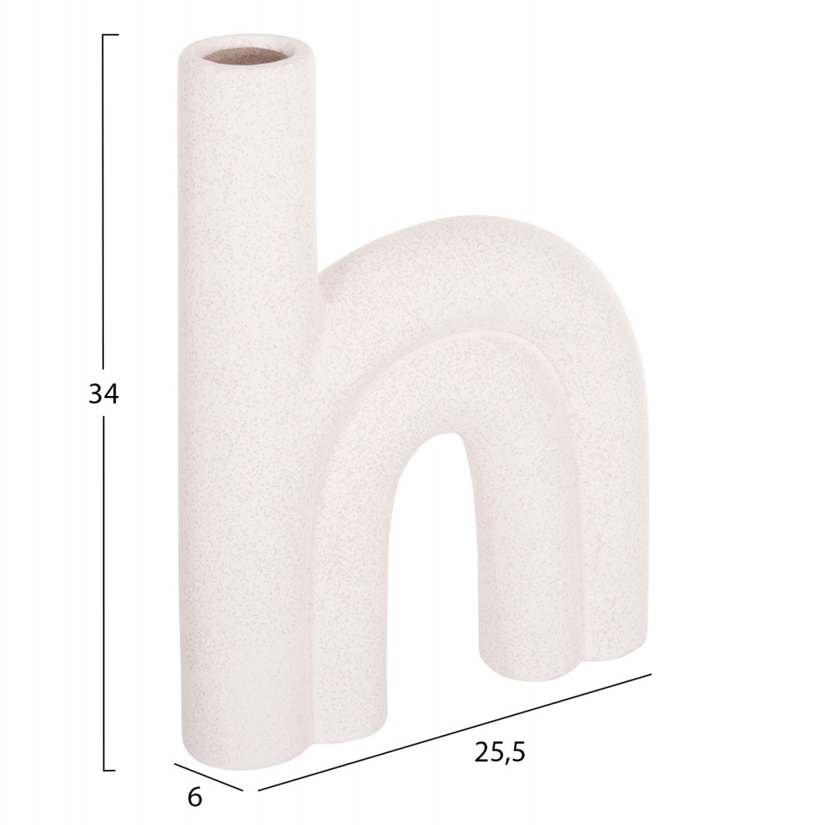 ΕΠΙΤΡΑΠΕΖΙΟ ΚΕΡΑΜΙΚΟ ΔΙΑΚΟΣΜΗΤΙΚΟ ARCON HM4638.01 ΚΡΥΣΤΑΛΛΙΚΟ ΥΠΟΛΕΥΚΟ 25,5x6x34Υεκ