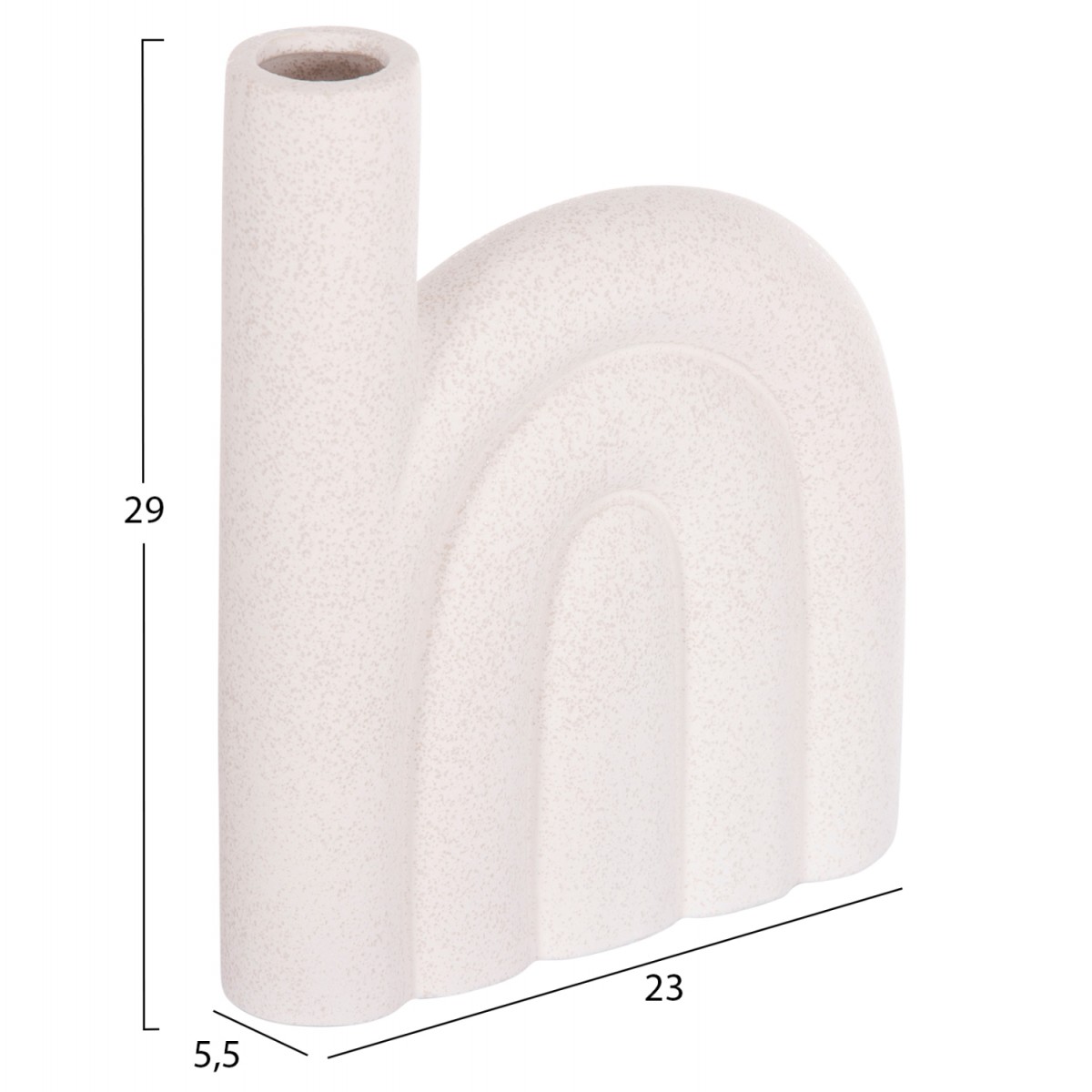 ΕΠΙΤΡΑΠΕΖΙΟ ΚΕΡΑΜΙΚΟ ΔΙΑΚΟΣΜΗΤΙΚΟ ARCON HM4639.01 ΚΡΥΣΤΑΛΛΙΚΟ ΥΠΟΛΕΥΚΟ 23,5x5,5x29,5Υεκ