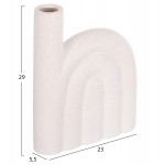 ΕΠΙΤΡΑΠΕΖΙΟ ΚΕΡΑΜΙΚΟ ΔΙΑΚΟΣΜΗΤΙΚΟ ARCON HM4639.01 ΚΡΥΣΤΑΛΛΙΚΟ ΥΠΟΛΕΥΚΟ 23,5x5,5x29,5Υεκ