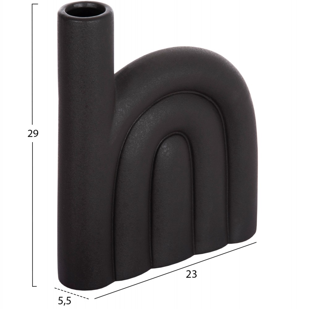 ΕΠΙΤΡΑΠΕΖΙΟ ΚΕΡΑΜΙΚΟ ΔΙΑΚΟΣΜΗΤΙΚΟ ARCON HM4639.02 ΜΑΥΡΟ ΜΑΤ 23x5,5x29Υ εκ.