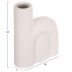 ΕΠΙΤΡΑΠΕΖΙΟ ΚΕΡΑΜΙΚΟ ΔΙΑΚΟΣΜΗΤΙΚΟ ARCON HM4640.01 ΚΡΥΣΤΑΛΛΙΚΟ ΥΠΟΛΕΥΚΟ 19x7x24Υ εκ.