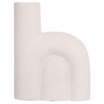 ΕΠΙΤΡΑΠΕΖΙΟ ΚΕΡΑΜΙΚΟ ΔΙΑΚΟΣΜΗΤΙΚΟ ARCON HM4640.01 ΚΡΥΣΤΑΛΛΙΚΟ ΥΠΟΛΕΥΚΟ 19x7x24Υ εκ.