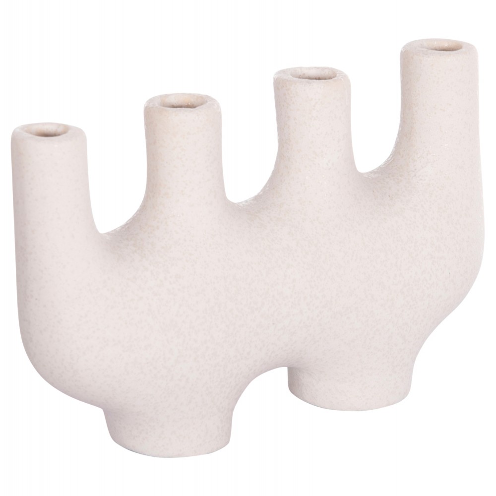 ΕΠΙΤΡΑΠΕΖΙΟ ΚΕΡΑΜΙΚΟ ΔΙΑΚΟΣΜΗΤΙΚΟ MANI HM4641.01 ΥΠΟΛΕΥΚΟ ΚΡΥΣΤΑΛΛΙΚΟ 21x6x13Υεκ