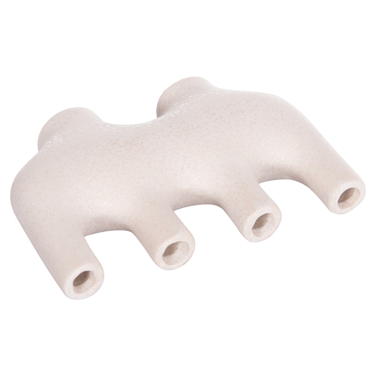 ΕΠΙΤΡΑΠΕΖΙΟ ΚΕΡΑΜΙΚΟ ΔΙΑΚΟΣΜΗΤΙΚΟ MANI HM4641.01 ΥΠΟΛΕΥΚΟ ΚΡΥΣΤΑΛΛΙΚΟ 21x6x13Υεκ