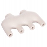 ΕΠΙΤΡΑΠΕΖΙΟ ΚΕΡΑΜΙΚΟ ΔΙΑΚΟΣΜΗΤΙΚΟ MANI HM4641.01 ΥΠΟΛΕΥΚΟ ΚΡΥΣΤΑΛΛΙΚΟ 21x6x13Υεκ