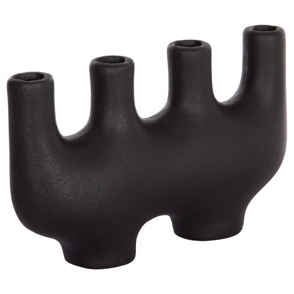 ΕΠΙΤΡΑΠΕΖΙΟ ΚΕΡΑΜΙΚΟ ΔΙΑΚΟΣΜΗΤΙΚΟ MANI HM4641.02 ΜΑΥΡΟ ΜΑΤ 21x6x13Υεκ