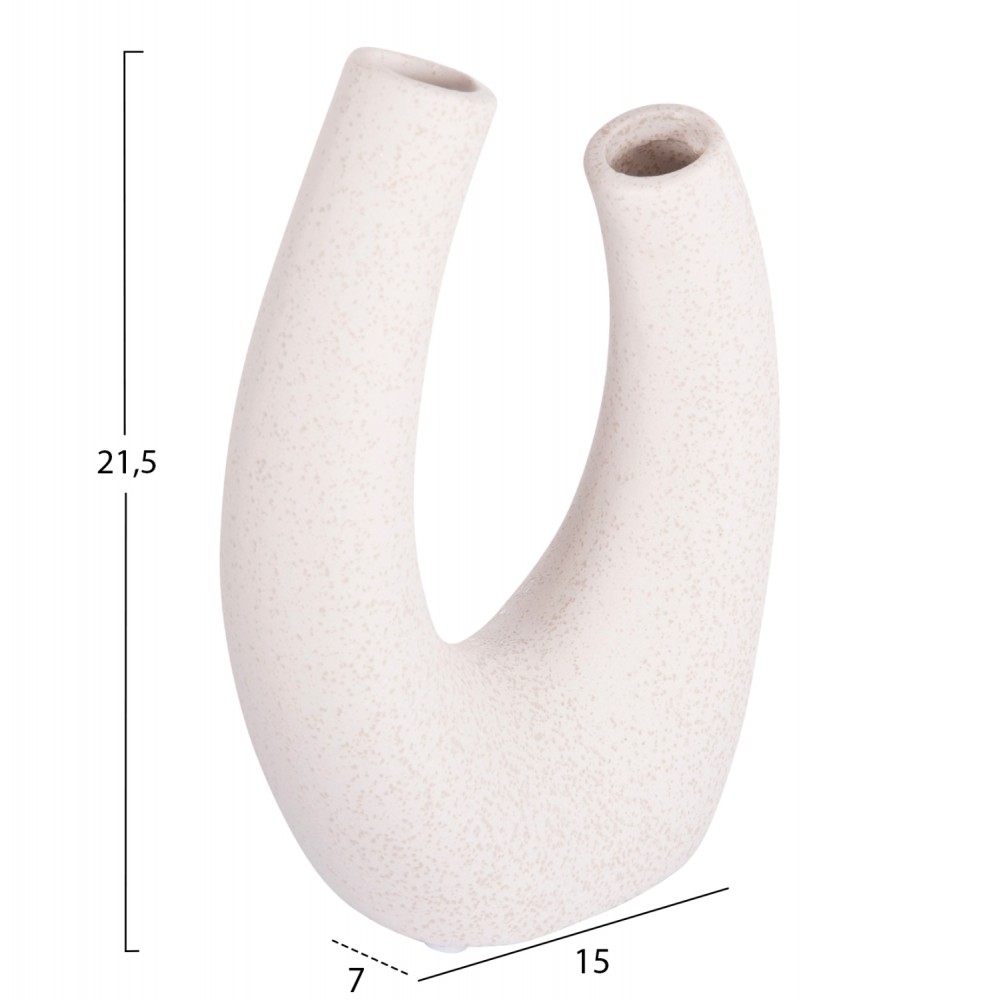 ΕΠΙΤΡΑΠΕΖΙΟ ΚΕΡΑΜΙΚΟ ΔΙΑΚΟΣΜΗΤΙΚΟ ELLIPTO HM4643.01 ΥΠΟΛΕΥΚΟ ΚΡΥΣΤΑΛΛΙΚΟ 15x7x21,5Υεκ