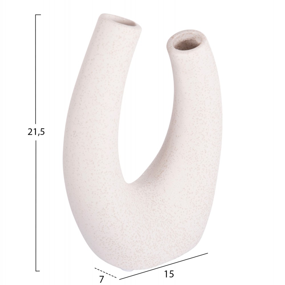 ΕΠΙΤΡΑΠΕΖΙΟ ΚΕΡΑΜΙΚΟ ΔΙΑΚΟΣΜΗΤΙΚΟ ELLIPTO HM4643.01 ΥΠΟΛΕΥΚΟ ΚΡΥΣΤΑΛΛΙΚΟ 15x7x21,5Υεκ