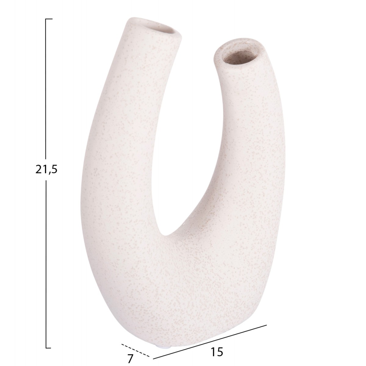 ΕΠΙΤΡΑΠΕΖΙΟ ΚΕΡΑΜΙΚΟ ΔΙΑΚΟΣΜΗΤΙΚΟ ELLIPTO HM4643.01 ΥΠΟΛΕΥΚΟ ΚΡΥΣΤΑΛΛΙΚΟ 15x7x21,5Υεκ