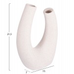 ΕΠΙΤΡΑΠΕΖΙΟ ΚΕΡΑΜΙΚΟ ΔΙΑΚΟΣΜΗΤΙΚΟ ELLIPTO HM4643.01 ΥΠΟΛΕΥΚΟ ΚΡΥΣΤΑΛΛΙΚΟ 15x7x21,5Υεκ