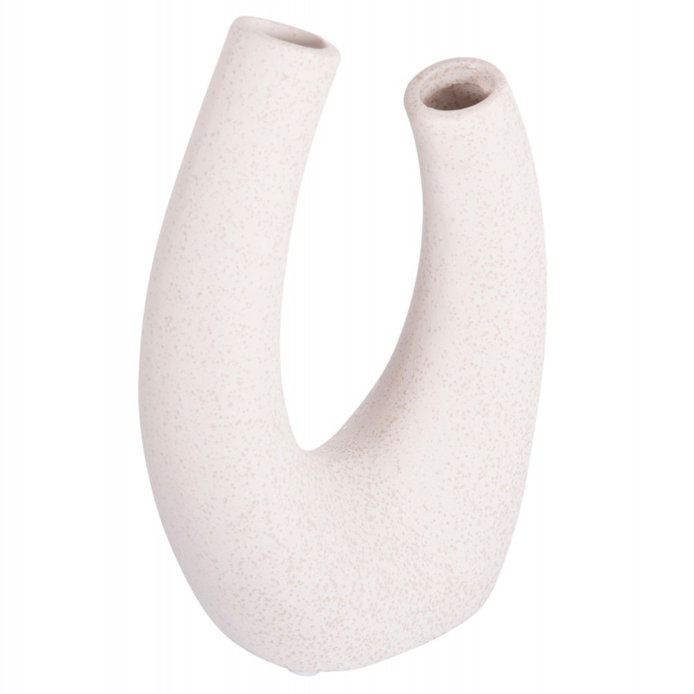 ΕΠΙΤΡΑΠΕΖΙΟ ΚΕΡΑΜΙΚΟ ΔΙΑΚΟΣΜΗΤΙΚΟ ELLIPTO HM4643.01 ΥΠΟΛΕΥΚΟ ΚΡΥΣΤΑΛΛΙΚΟ 15x7x21,5Υεκ