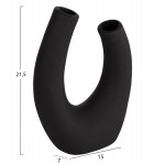 ΕΠΙΤΡΑΠΕΖΙΟ ΚΕΡΑΜΙΚΟ ΔΙΑΚΟΣΜΗΤΙΚΟ ELLIPTO HM4643.02 ΜΑΥΡΟ ΜΑΤ 15x7x21,5Υεκ