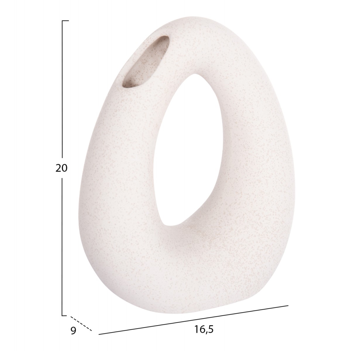 ΕΠΙΤΡΑΠΕΖΙΟ ΚΕΡΑΜΙΚΟ ΔΙΑΚΟΣΜΗΤΙΚΟ ELLIPTO HM4644.01 ΥΠΟΛΕΥΚΟ ΚΡΥΣΤΑΛΛΙΚΟ 16,5x9x20Υεκ