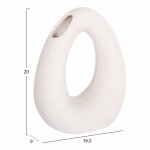 ΕΠΙΤΡΑΠΕΖΙΟ ΚΕΡΑΜΙΚΟ ΔΙΑΚΟΣΜΗΤΙΚΟ ELLIPTO HM4644.01 ΥΠΟΛΕΥΚΟ ΚΡΥΣΤΑΛΛΙΚΟ 16,5x9x20Υεκ