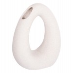 ΕΠΙΤΡΑΠΕΖΙΟ ΚΕΡΑΜΙΚΟ ΔΙΑΚΟΣΜΗΤΙΚΟ ELLIPTO HM4644.01 ΥΠΟΛΕΥΚΟ ΚΡΥΣΤΑΛΛΙΚΟ 16,5x9x20Υεκ