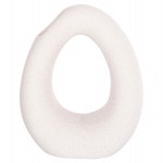 ΕΠΙΤΡΑΠΕΖΙΟ ΚΕΡΑΜΙΚΟ ΔΙΑΚΟΣΜΗΤΙΚΟ ELLIPTO HM4644.01 ΥΠΟΛΕΥΚΟ ΚΡΥΣΤΑΛΛΙΚΟ 16,5x9x20Υεκ