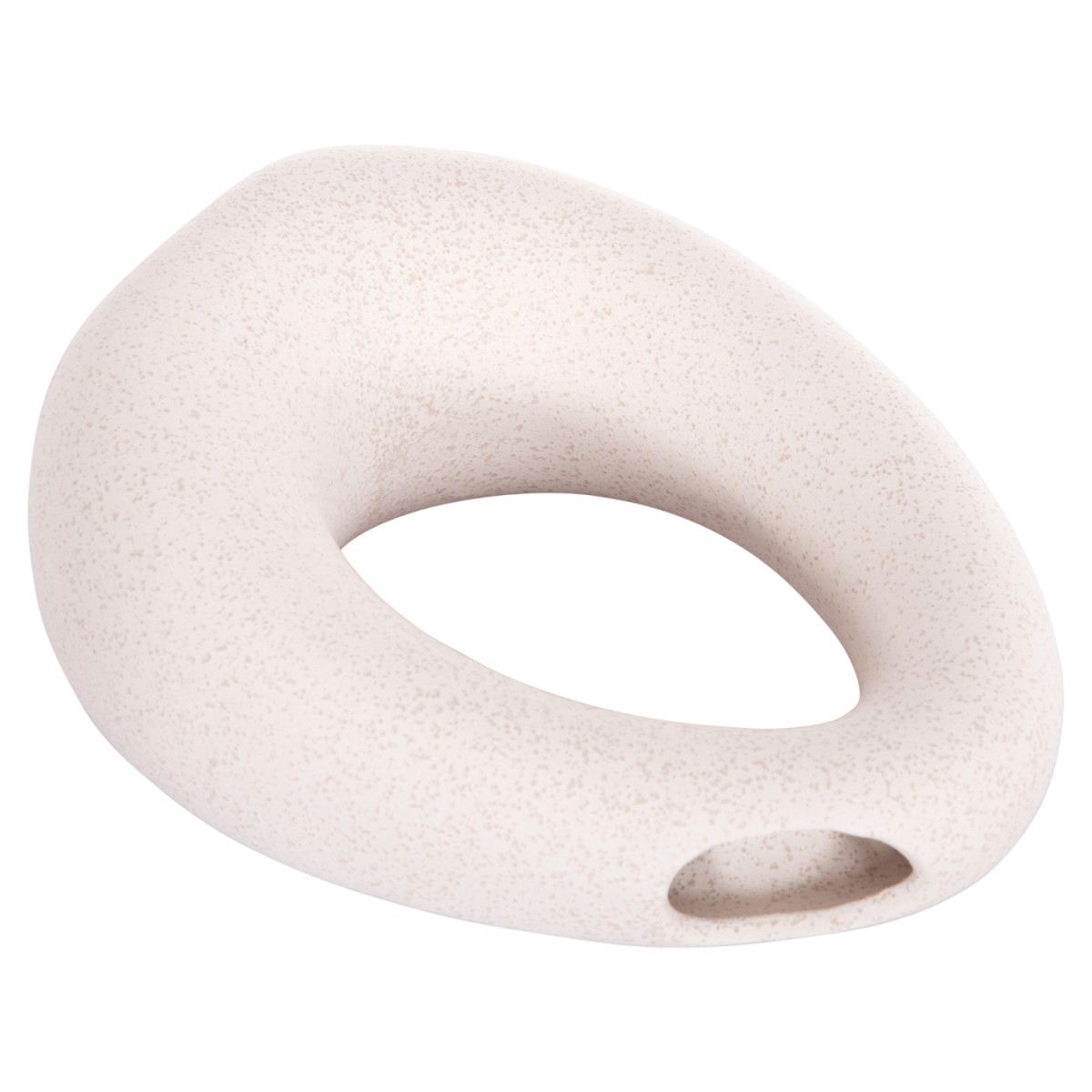 ΕΠΙΤΡΑΠΕΖΙΟ ΚΕΡΑΜΙΚΟ ΔΙΑΚΟΣΜΗΤΙΚΟ ELLIPTO HM4644.01 ΥΠΟΛΕΥΚΟ ΚΡΥΣΤΑΛΛΙΚΟ 16,5x9x20Υεκ