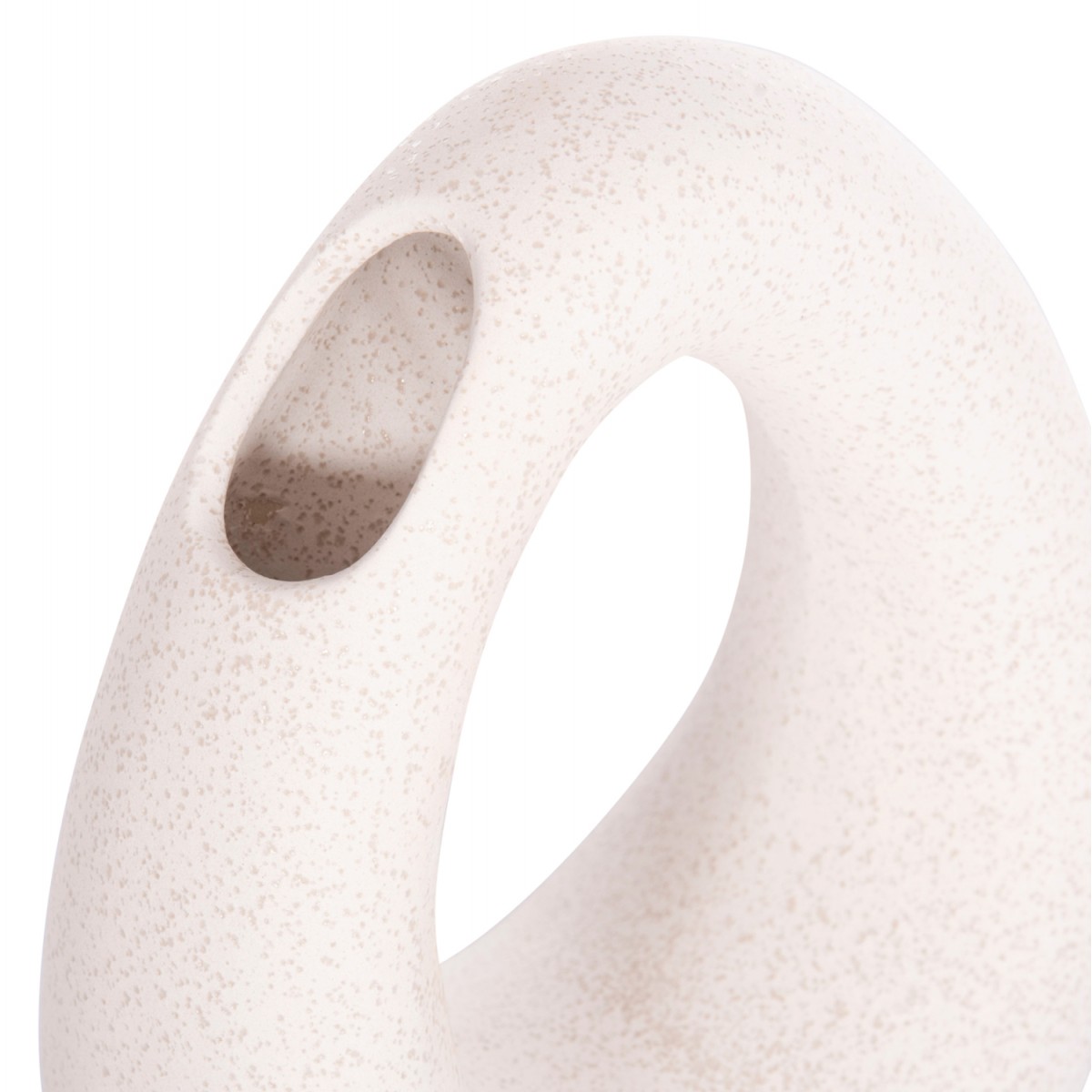 ΕΠΙΤΡΑΠΕΖΙΟ ΚΕΡΑΜΙΚΟ ΔΙΑΚΟΣΜΗΤΙΚΟ ELLIPTO HM4644.01 ΥΠΟΛΕΥΚΟ ΚΡΥΣΤΑΛΛΙΚΟ 16,5x9x20Υεκ