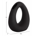 ΕΠΙΤΡΑΠΕΖΙΟ ΚΕΡΑΜΙΚΟ ΔΙΑΚΟΣΜΗΤΙΚΟ ELLIPTO HM4644.02 ΜΑΥΡΟ ΜΑΤ 16,5x9x20Υεκ