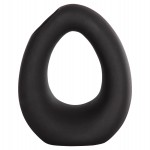 ΕΠΙΤΡΑΠΕΖΙΟ ΚΕΡΑΜΙΚΟ ΔΙΑΚΟΣΜΗΤΙΚΟ ELLIPTO HM4644.02 ΜΑΥΡΟ ΜΑΤ 16,5x9x20Υεκ