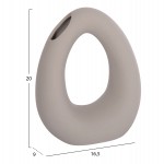 ΕΠΙΤΡΑΠΕΖΙΟ ΚΕΡΑΜΙΚΟ ΔΙΑΚΟΣΜΗΤΙΚΟ ELLIPTO HM4644.03 ΓΚΡΙ ΜΑΤ 16,5x9x20Υεκ