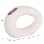 ΕΠΙΤΡΑΠΕΖΙΟ ΚΕΡΑΜΙΚΟ ΔΙΑΚΟΣΜΗΤΙΚΟ ELLIPTO HM4645.01 ΥΠΟΛΕΥΚΟ ΚΡΥΣΤΑΛΛΙΚΟ 23x8x16Υεκ