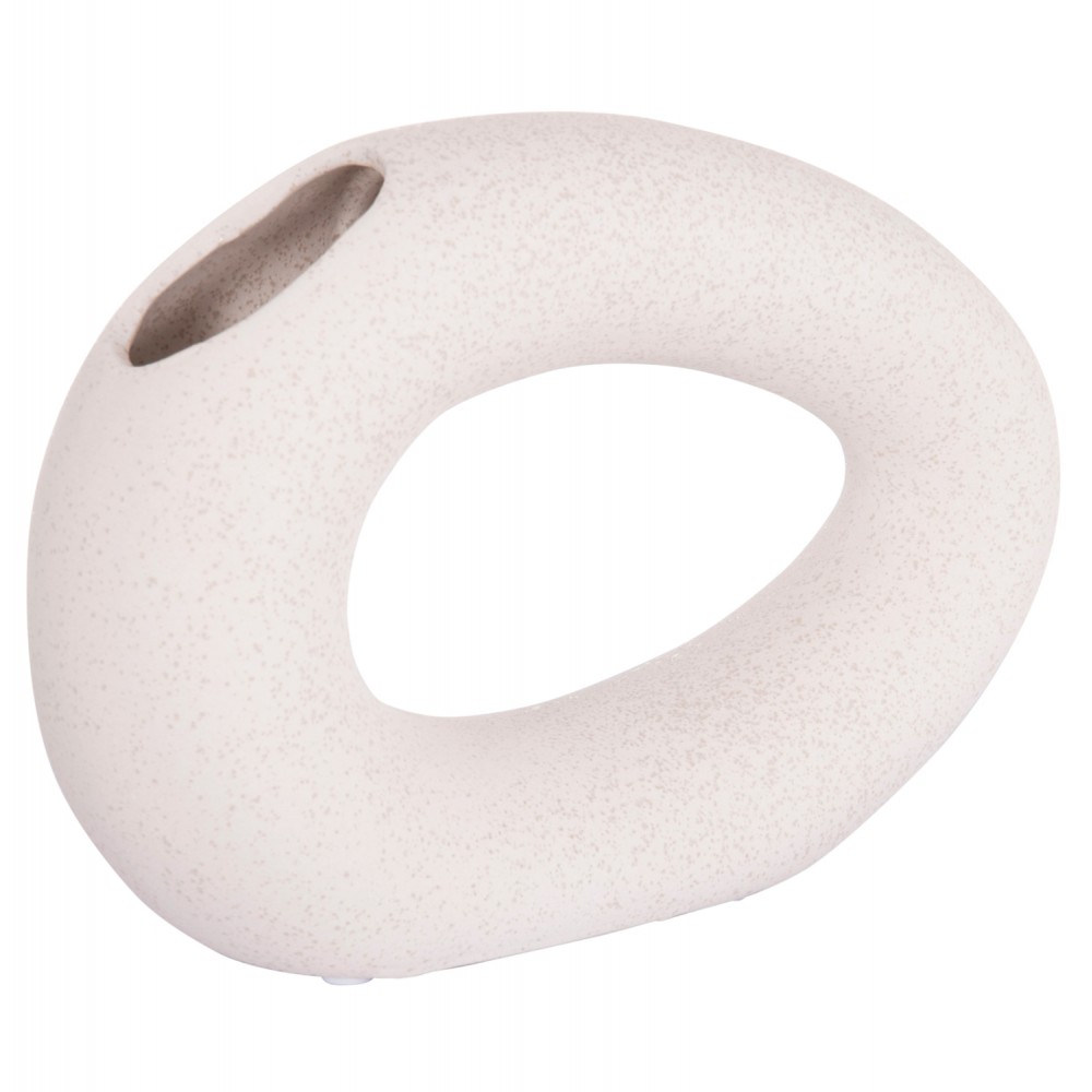 ΕΠΙΤΡΑΠΕΖΙΟ ΚΕΡΑΜΙΚΟ ΔΙΑΚΟΣΜΗΤΙΚΟ ELLIPTO HM4645.01 ΥΠΟΛΕΥΚΟ ΚΡΥΣΤΑΛΛΙΚΟ 23x8x16Υεκ