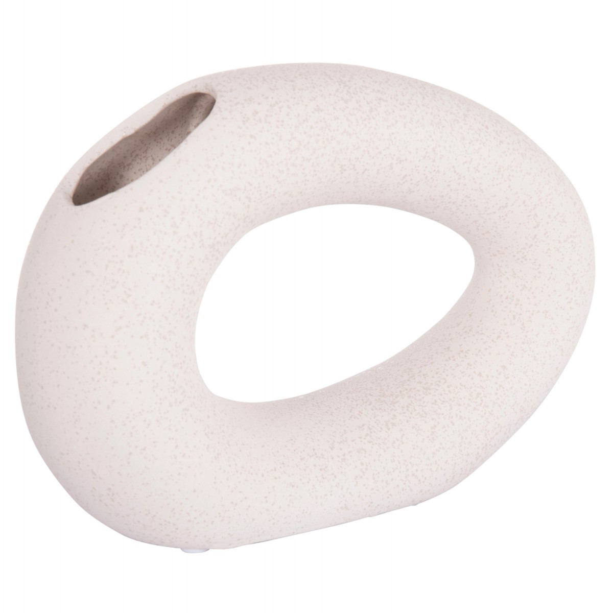 ΕΠΙΤΡΑΠΕΖΙΟ ΚΕΡΑΜΙΚΟ ΔΙΑΚΟΣΜΗΤΙΚΟ ELLIPTO HM4645.01 ΥΠΟΛΕΥΚΟ ΚΡΥΣΤΑΛΛΙΚΟ 23x8x16Υεκ