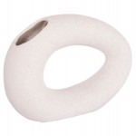 ΕΠΙΤΡΑΠΕΖΙΟ ΚΕΡΑΜΙΚΟ ΔΙΑΚΟΣΜΗΤΙΚΟ ELLIPTO HM4645.01 ΥΠΟΛΕΥΚΟ ΚΡΥΣΤΑΛΛΙΚΟ 23x8x16Υεκ