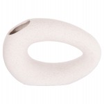 ΕΠΙΤΡΑΠΕΖΙΟ ΚΕΡΑΜΙΚΟ ΔΙΑΚΟΣΜΗΤΙΚΟ ELLIPTO HM4645.01 ΥΠΟΛΕΥΚΟ ΚΡΥΣΤΑΛΛΙΚΟ 23x8x16Υεκ