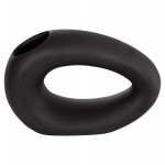 ΕΠΙΤΡΑΠΕΖΙΟ ΚΕΡΑΜΙΚΟ ΔΙΑΚΟΣΜΗΤΙΚΟ ELLIPTO HM4645.02 ΜΑΥΡΟ ΜΑΤ 23x8x16Υ εκ