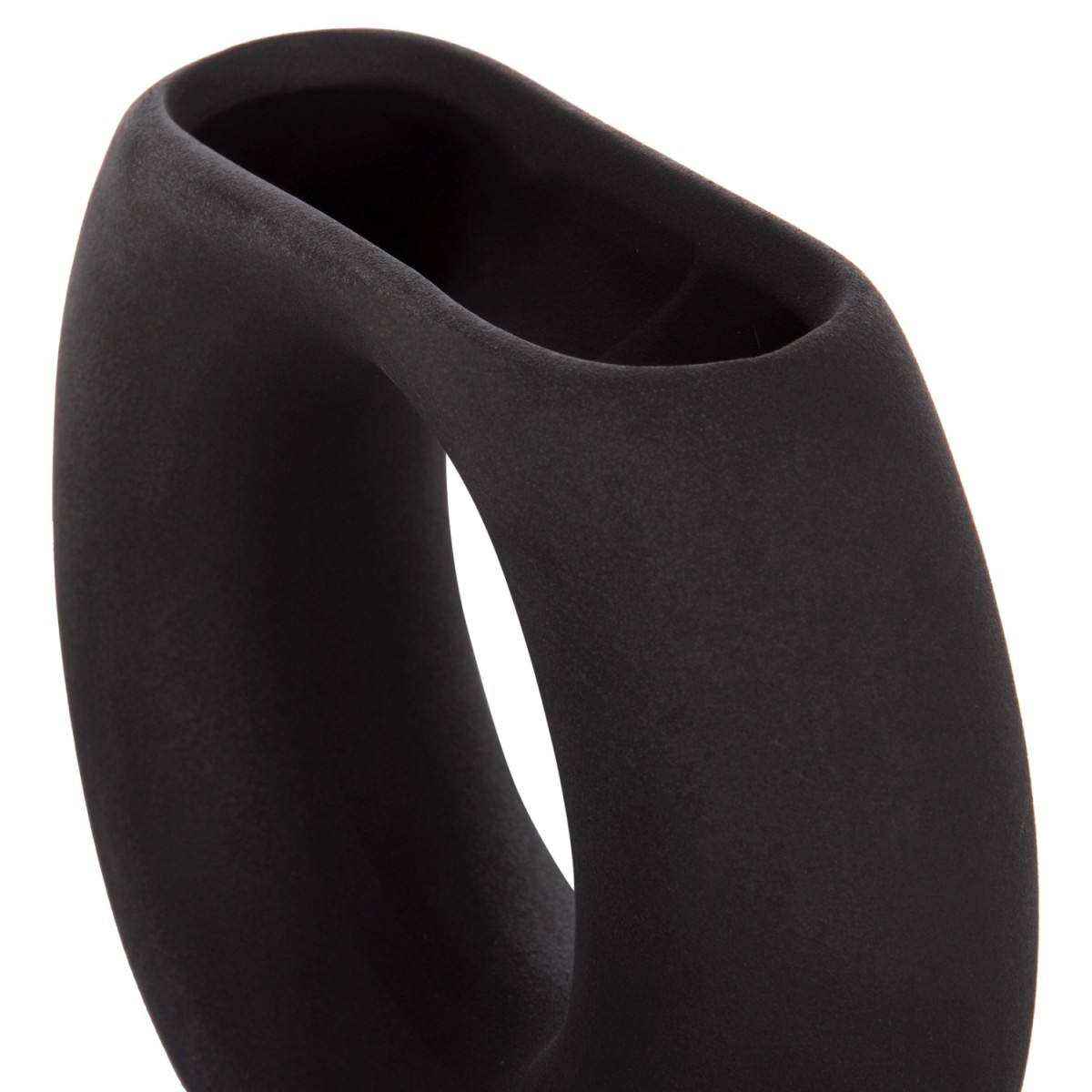 ΕΠΙΤΡΑΠΕΖΙΟ ΚΕΡΑΜΙΚΟ ΔΙΑΚΟΣΜΗΤΙΚΟ ELLIPTO HM4646.02 ΜΑΥΡΟ ΜΑΤ 18x6,5x14Υεκ