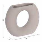 ΕΠΙΤΡΑΠΕΖΙΟ ΚΕΡΑΜΙΚΟ ΔΙΑΚΟΣΜΗΤΙΚΟ ELLIPTO HM4646.03 ΓΚΡΙ ΜΑΤ 18x6,5x14Υεκ