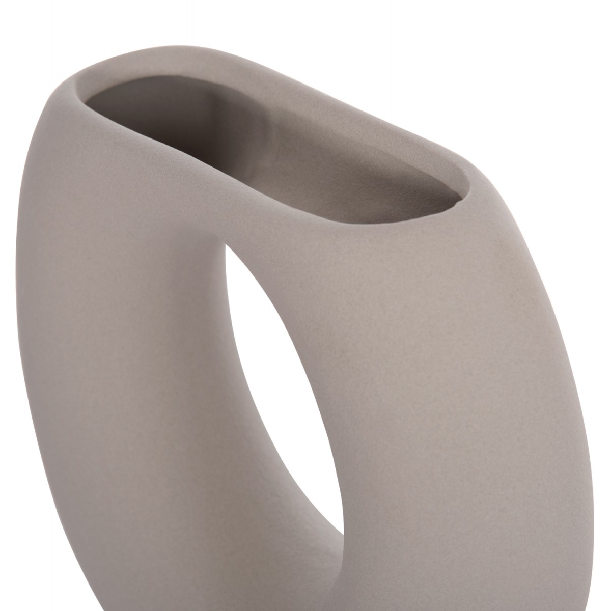 ΕΠΙΤΡΑΠΕΖΙΟ ΚΕΡΑΜΙΚΟ ΔΙΑΚΟΣΜΗΤΙΚΟ ELLIPTO HM4646.03 ΓΚΡΙ ΜΑΤ 18x6,5x14Υεκ